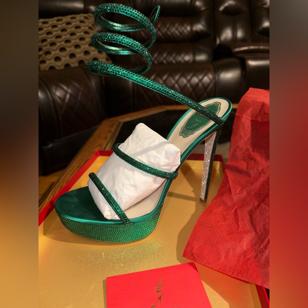 René Caovilla Serpiana platform sandals